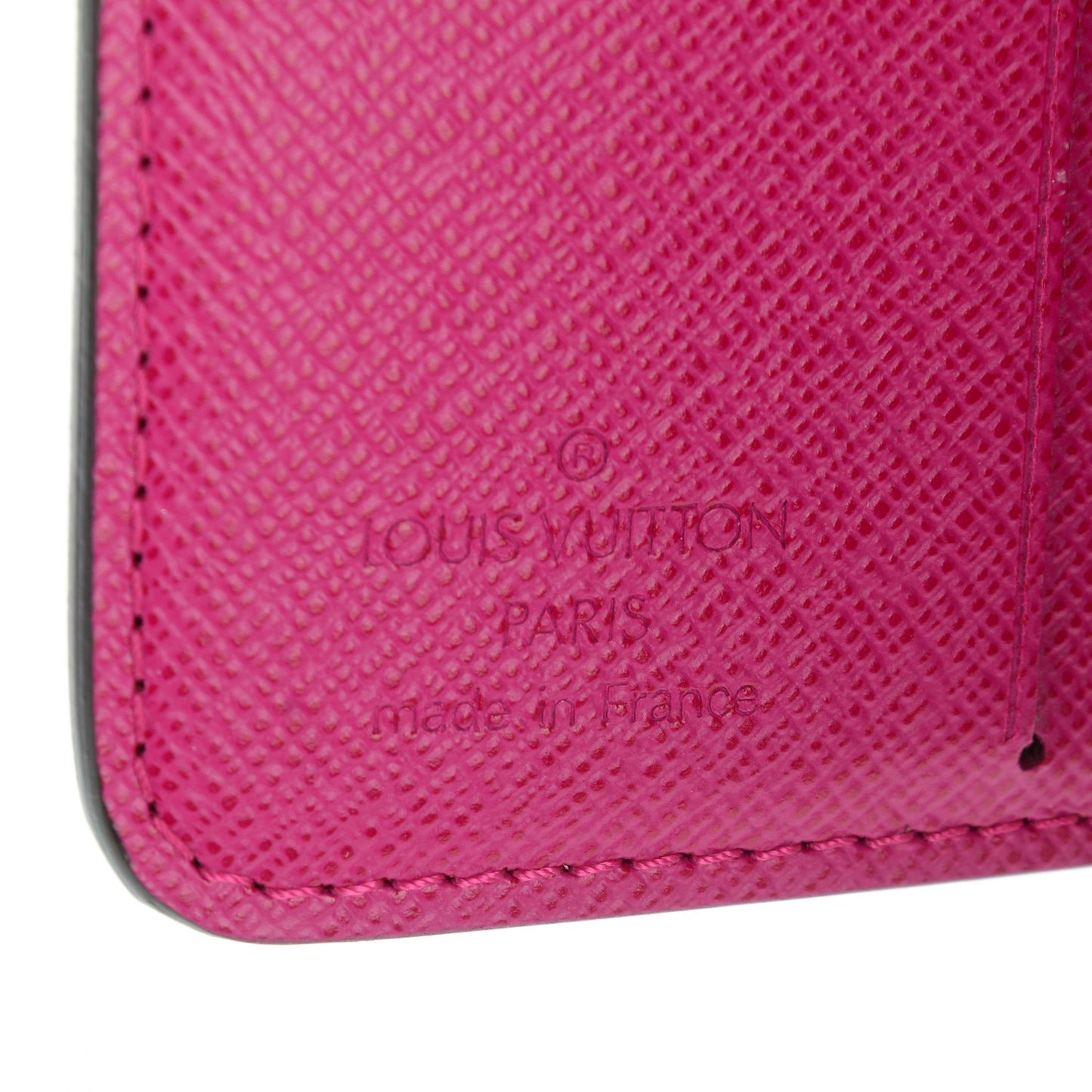 Monogram Perforated Compact Zipped Wallet Fuchsia