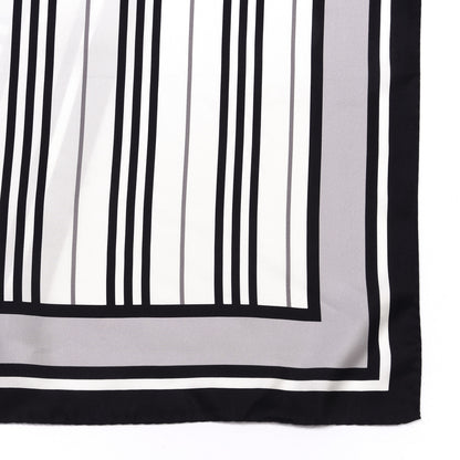 Burberry Silk Vintage Check Icon Stripe TB Monogram Print Scarf Archive Black White 7 of 8