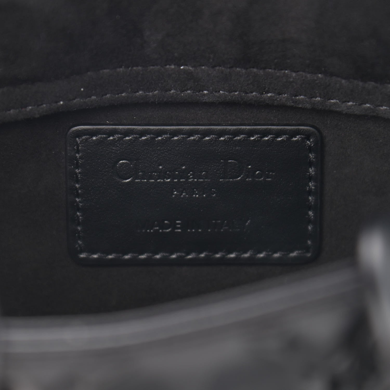 Christian Dior Calfskin Cannage Diamond Micro Lady D-Joy Black 7 of 11