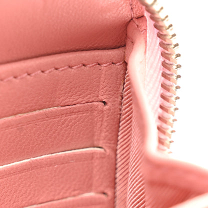 Chanel Lambskin Quilted Twist Lock CC Zip Around Wallet Pink 10 of 14