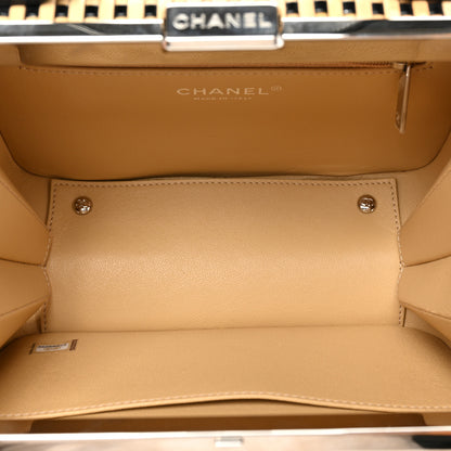 Chanel Raffia Patent Medium CC Filigree Vanity Case Black 5 of 12