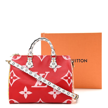 Louis Vuitton Monogram Giant Speedy Bandouliere 30 Rouge 10 of 10