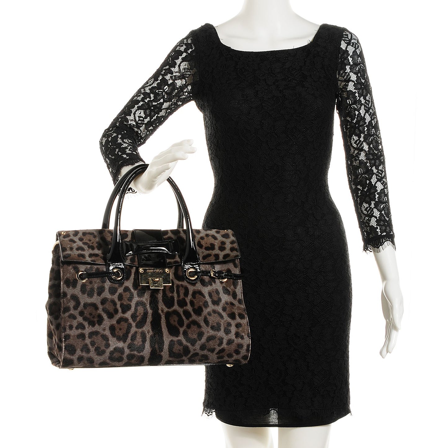Calf Hair Leopard Print Medium Rosalie Satchel