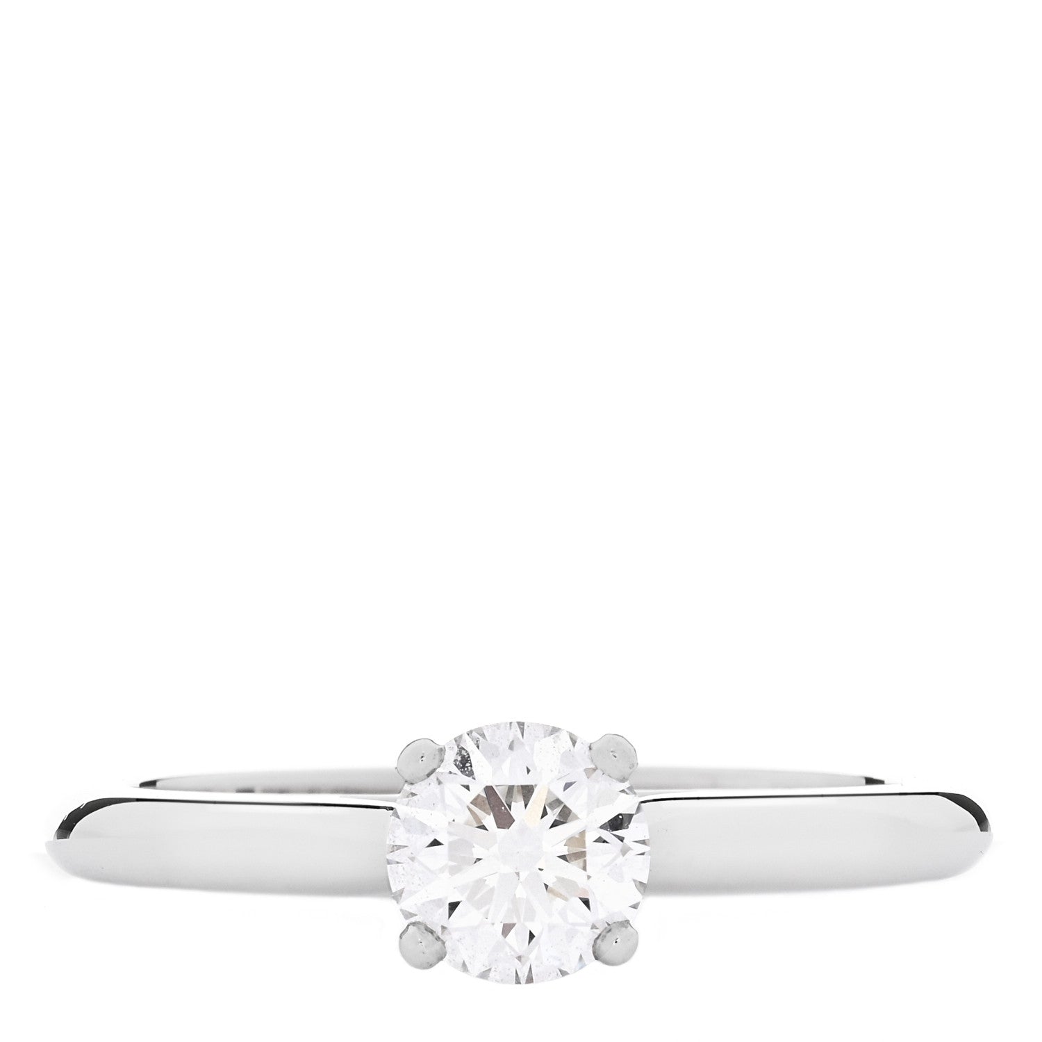 Cartier Platinum Diamond .63ct Solitaire Engagement Ring 53 6.5 1 of 7