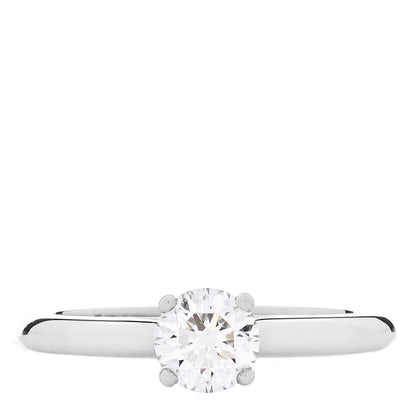 Cartier Platinum Diamond .63ct Solitaire Engagement Ring 53 6.5 1 of 7