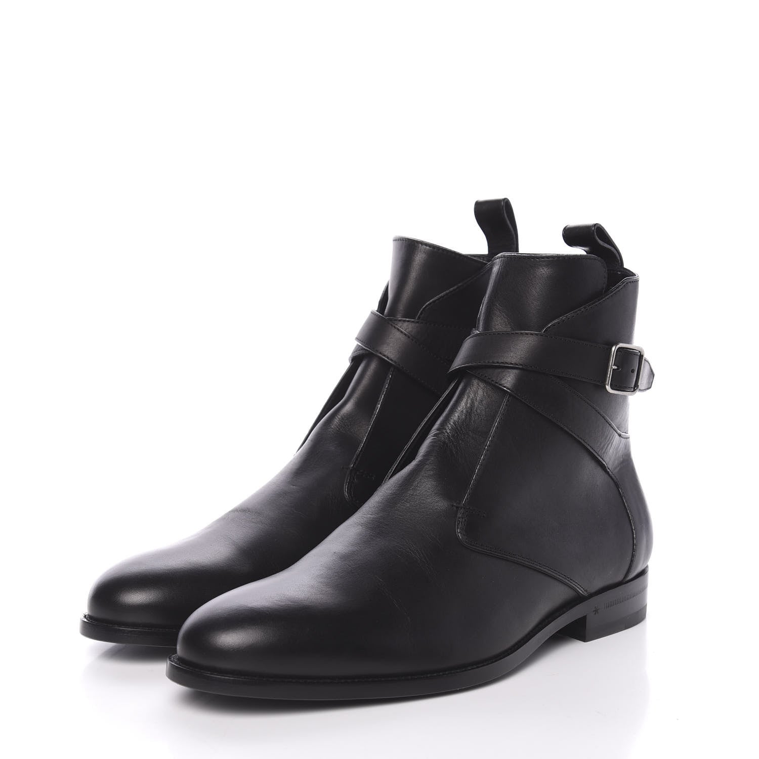 Saint Laurent Smooth Jodhpur Calfskin Dare Ankle Boots 43.5 Black 3 of 10