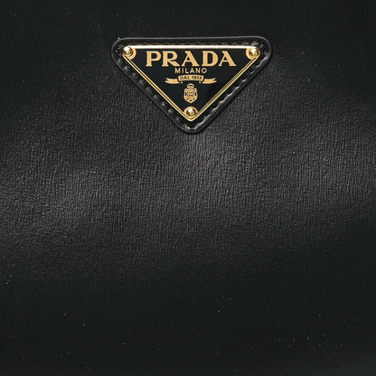 Prada Box Calfskin Shoulder Bag Black 8 of 10