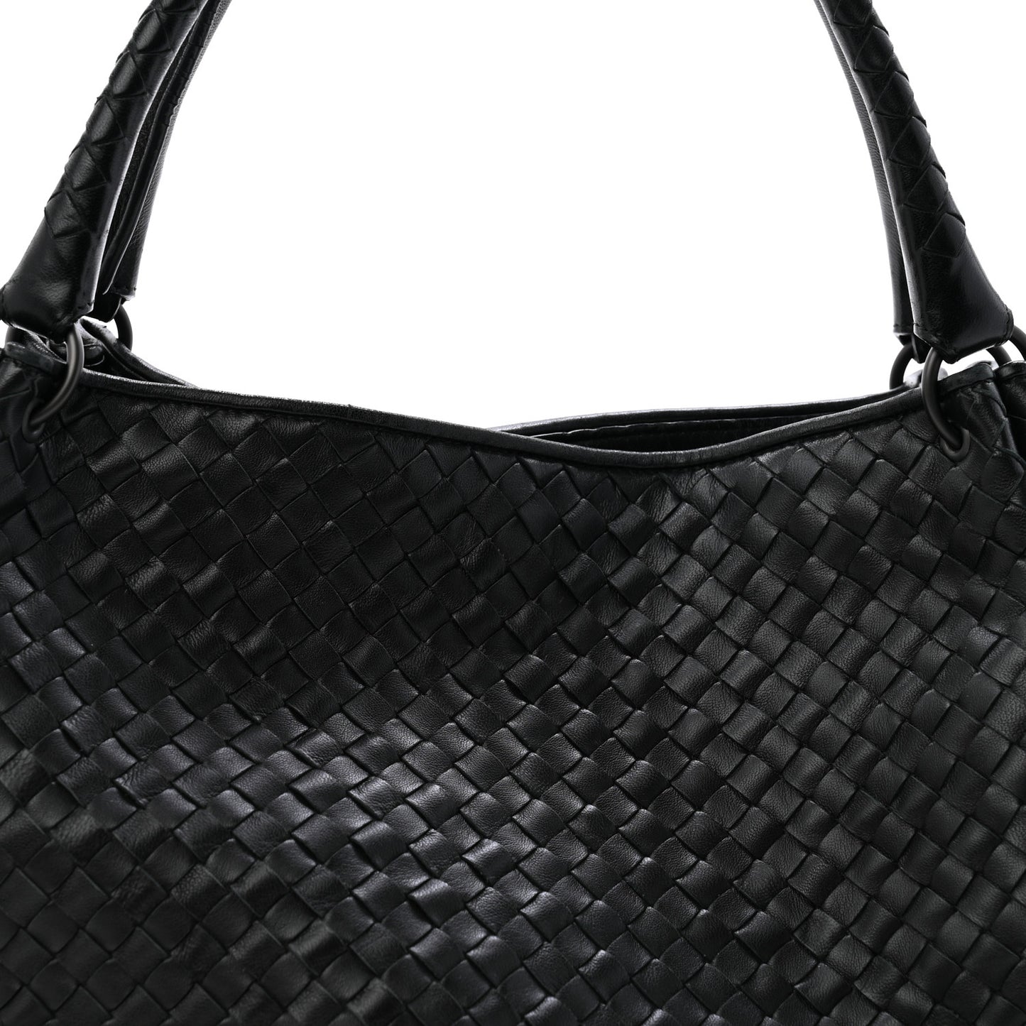 Nappa Intrecciato Parachute Bag Black
