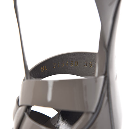 Saint Laurent Patent Tribute 75 Platform Sandals 39 Fog 8 of 9