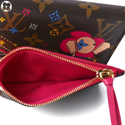 Louis Vuitton Monogram 2020 Christmas Animation Roller Coaster Victorine Wallet Pivoine 5 of 13