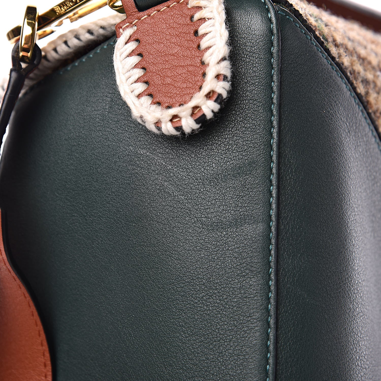 Loewe Tweed Calfskin Medium Puzzle Bag Emerald 12 of 12