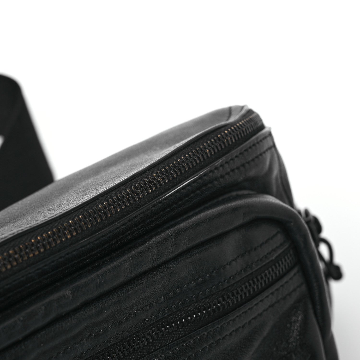 Saint Laurent Lambskin Logo Ripstop Body Belt Bag Black 11 of 11