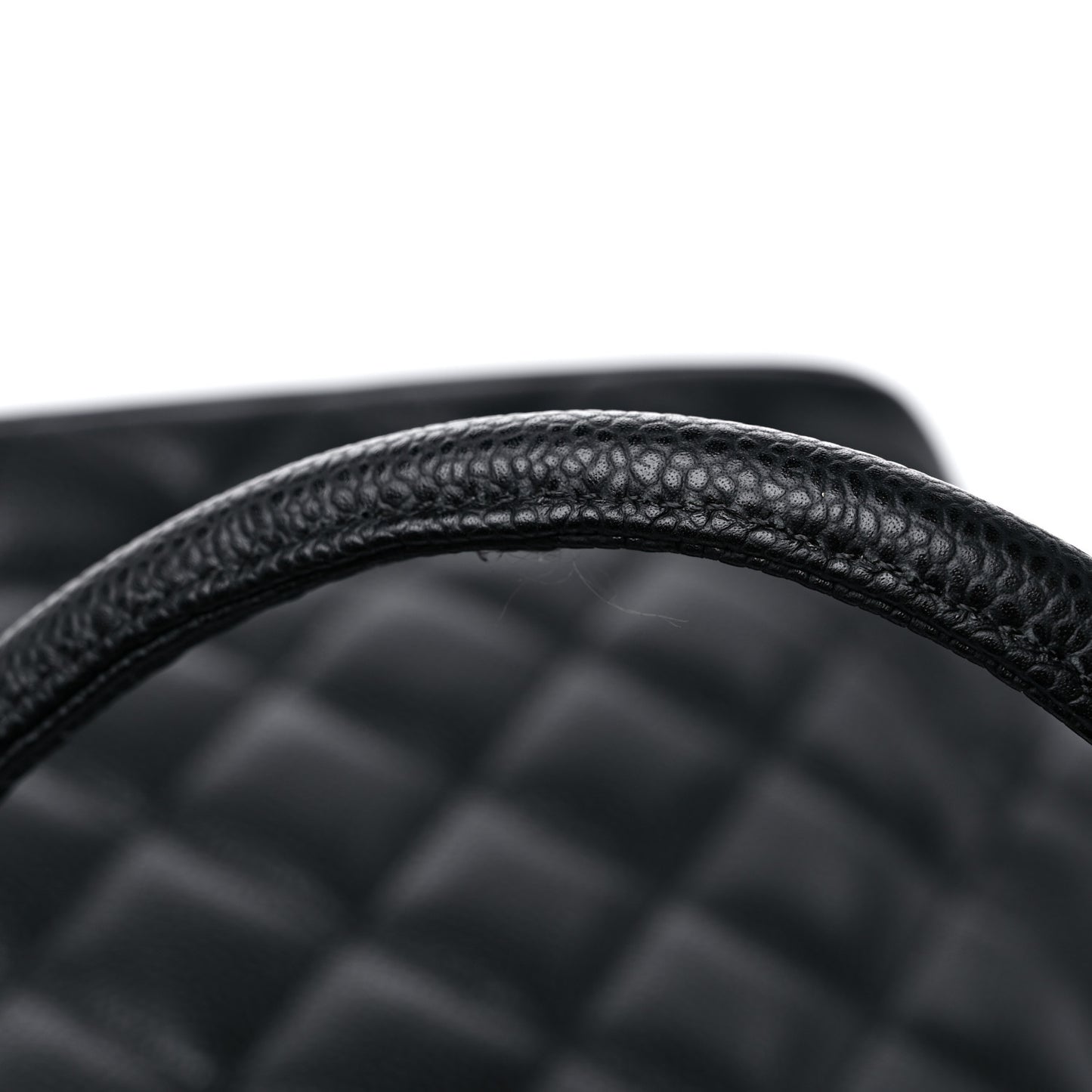 Caviar Quilted Medallion Tote Black
