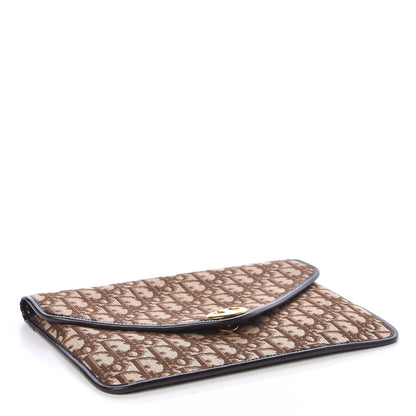 Christian Dior Monogram Envelope Flap Clutch Brown 4 of 8