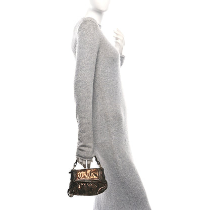 Fendi Metallic Nappa Mini Chef Shoulder Bag Bronze 2 of 9