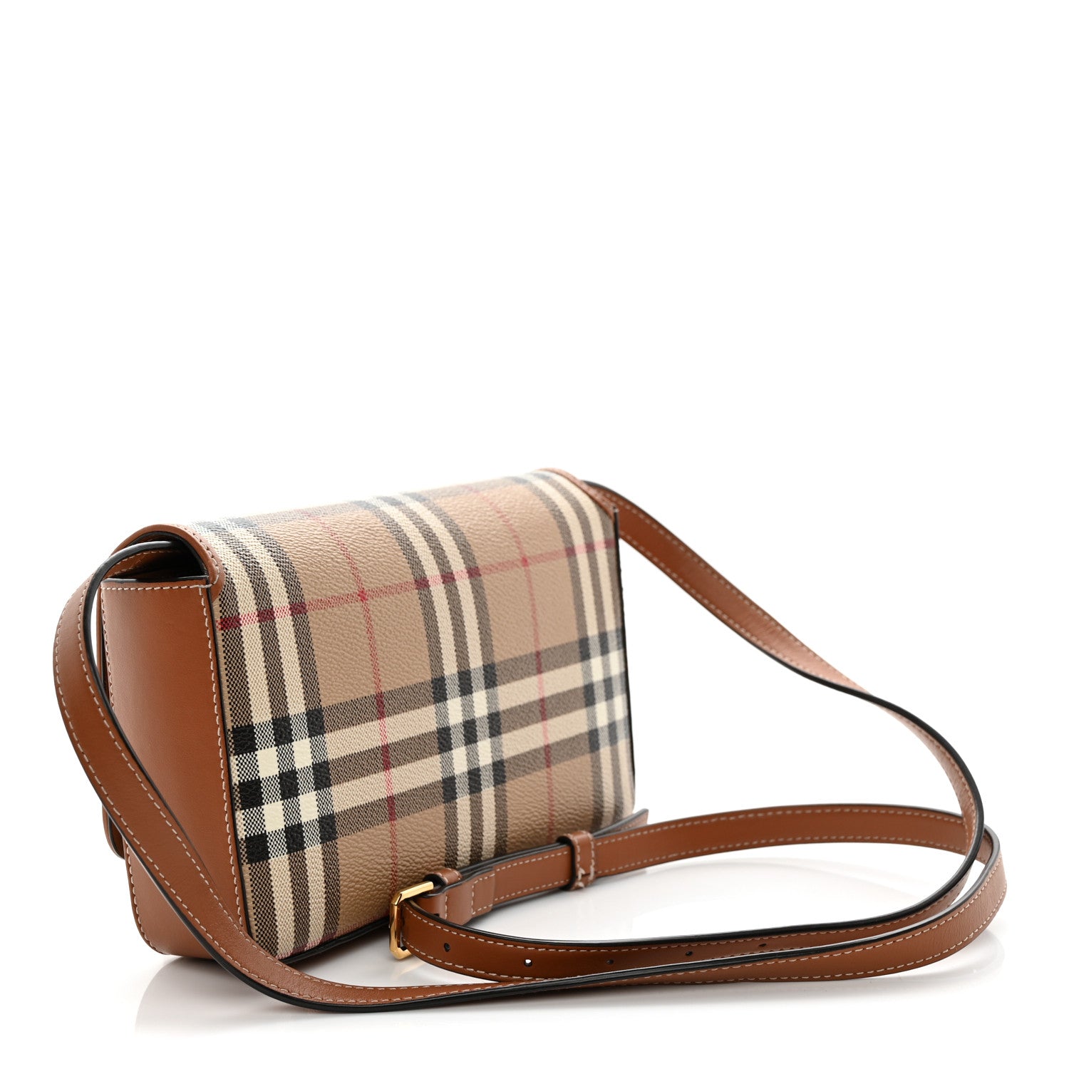 Burberry E-Canvas Vintage Check Hampshire Crossbody Archive Beige 3 of 11