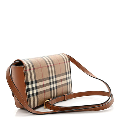 Burberry E-Canvas Vintage Check Hampshire Crossbody Archive Beige 3 of 11