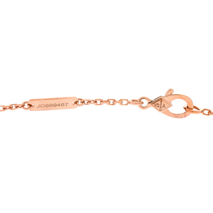 Van Cleef & Arpels 18K Rose Gold Diamond Silver Obsidian Vintage Alhambra Pendant Necklace 5 of 6
