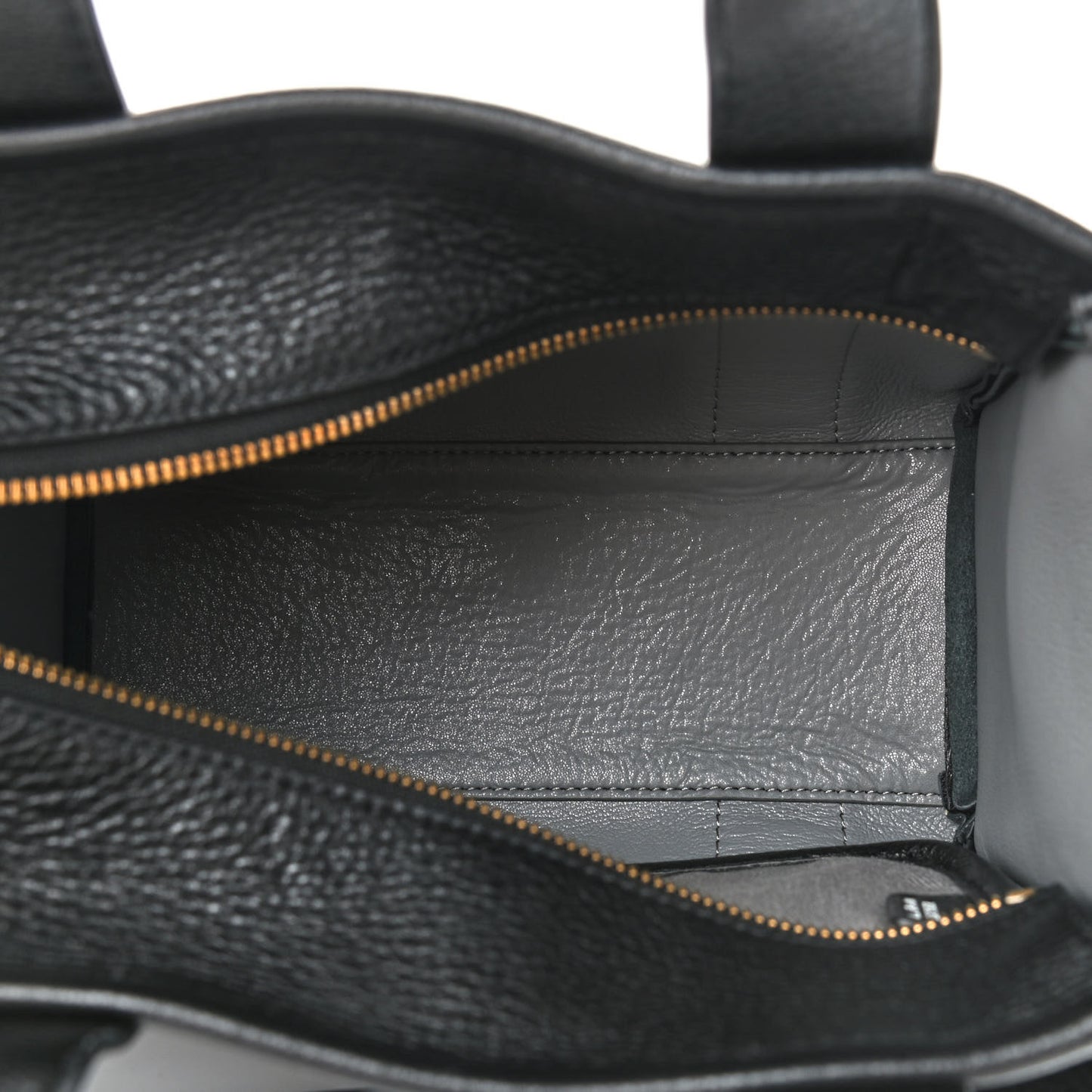 Grained Calfskin Small The Tote Bag Black