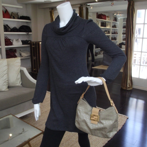 Fendi Zucchino Shoulder Bag Beige 2 of 10