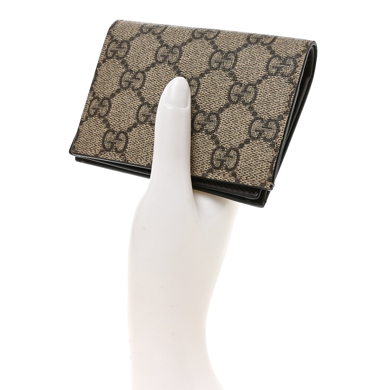 Gucci GG Supreme Monogram Card Case Beige 2 of 7