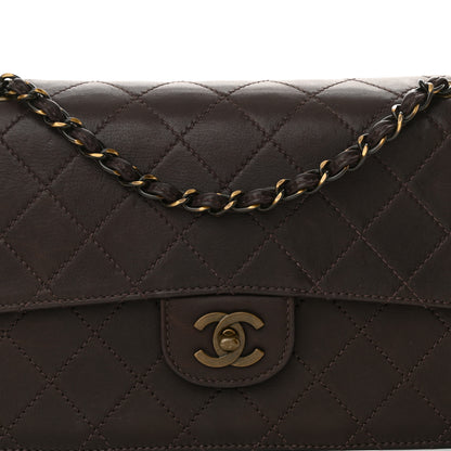 Chanel Lambskin Quilted Single Flap Dark Brown 8 of 12
