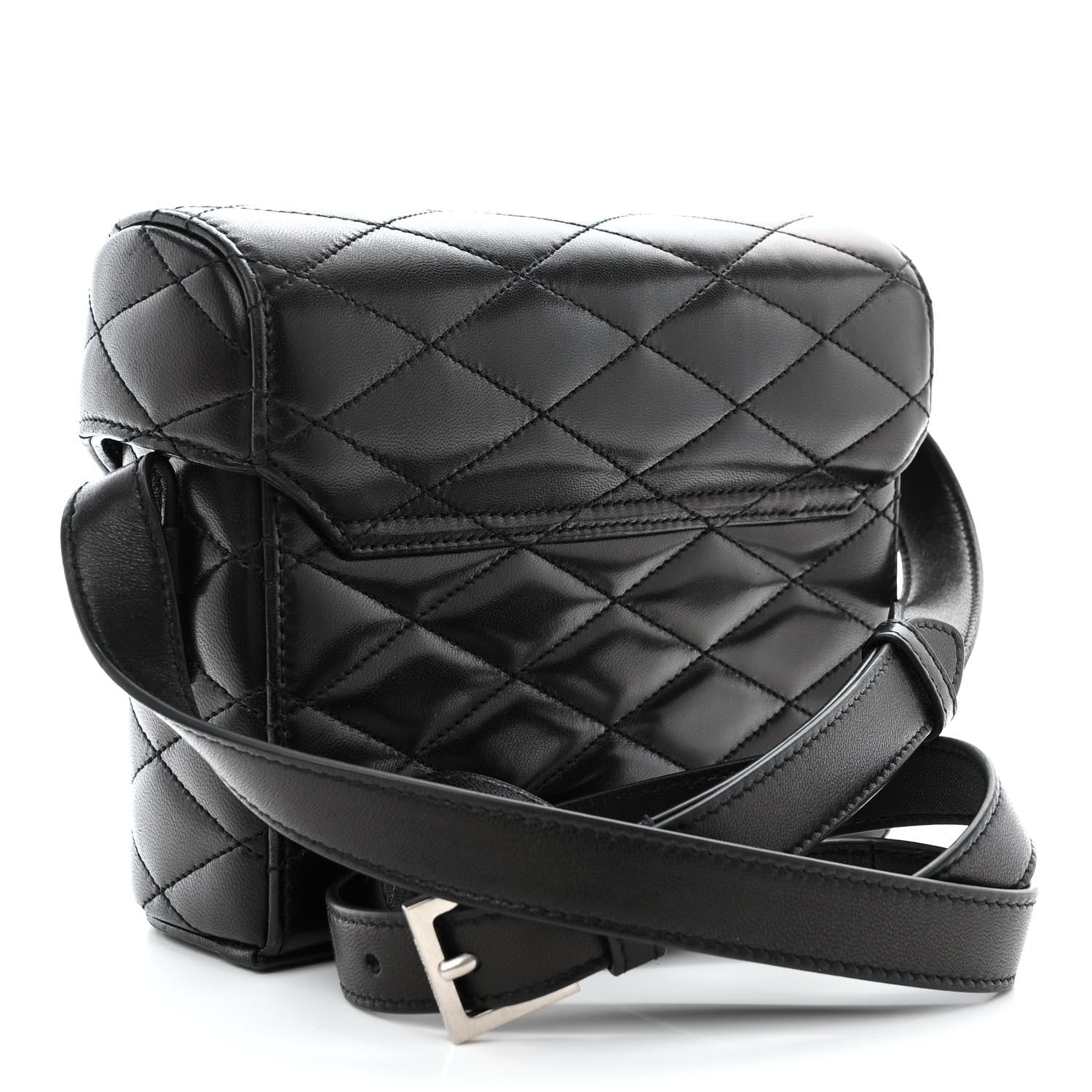 Saint Laurent Lambskin Quilted Monogram June Box Bag Black 3 of 10
