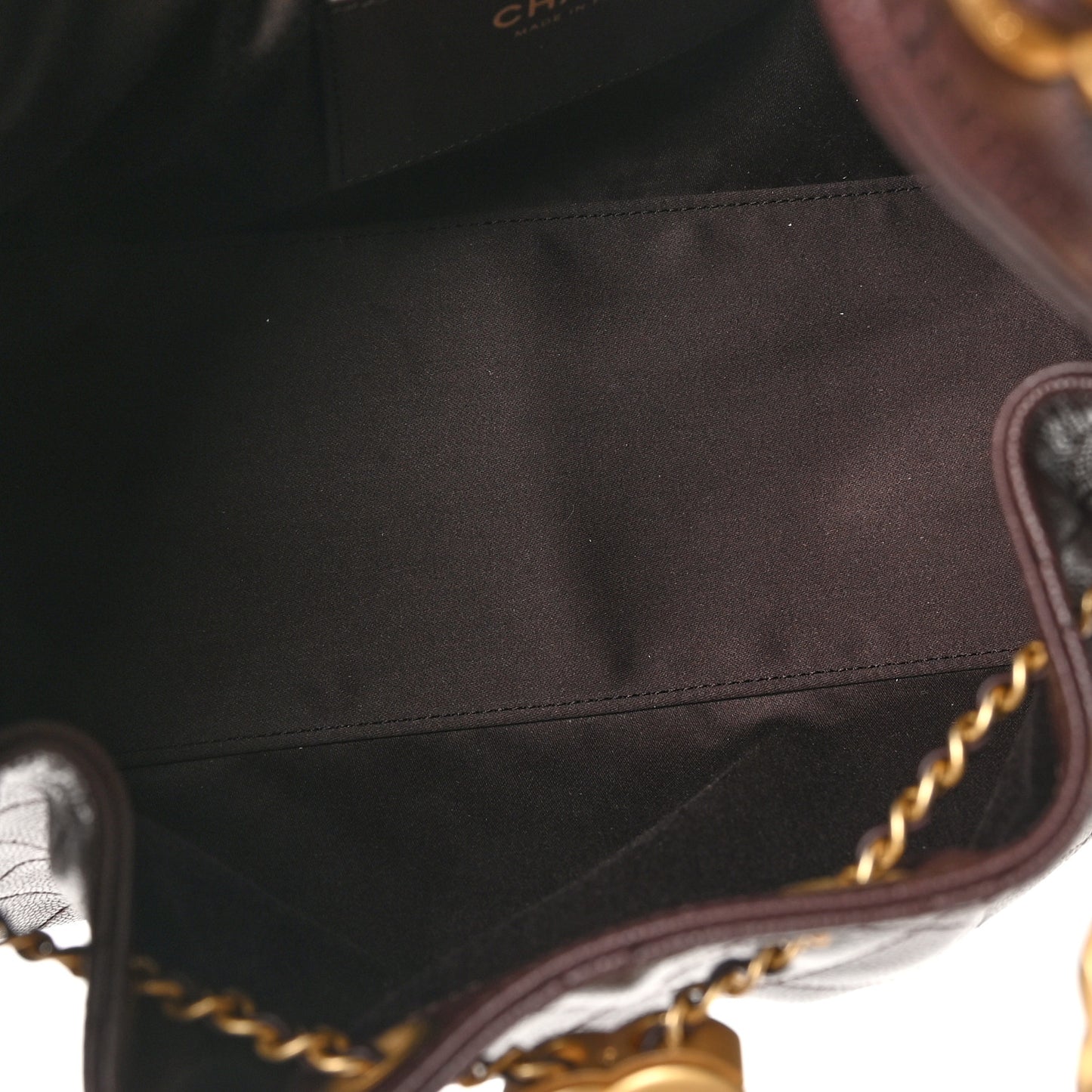 Caviar Quilted Small Chanel 25 Handbag Dark Brown