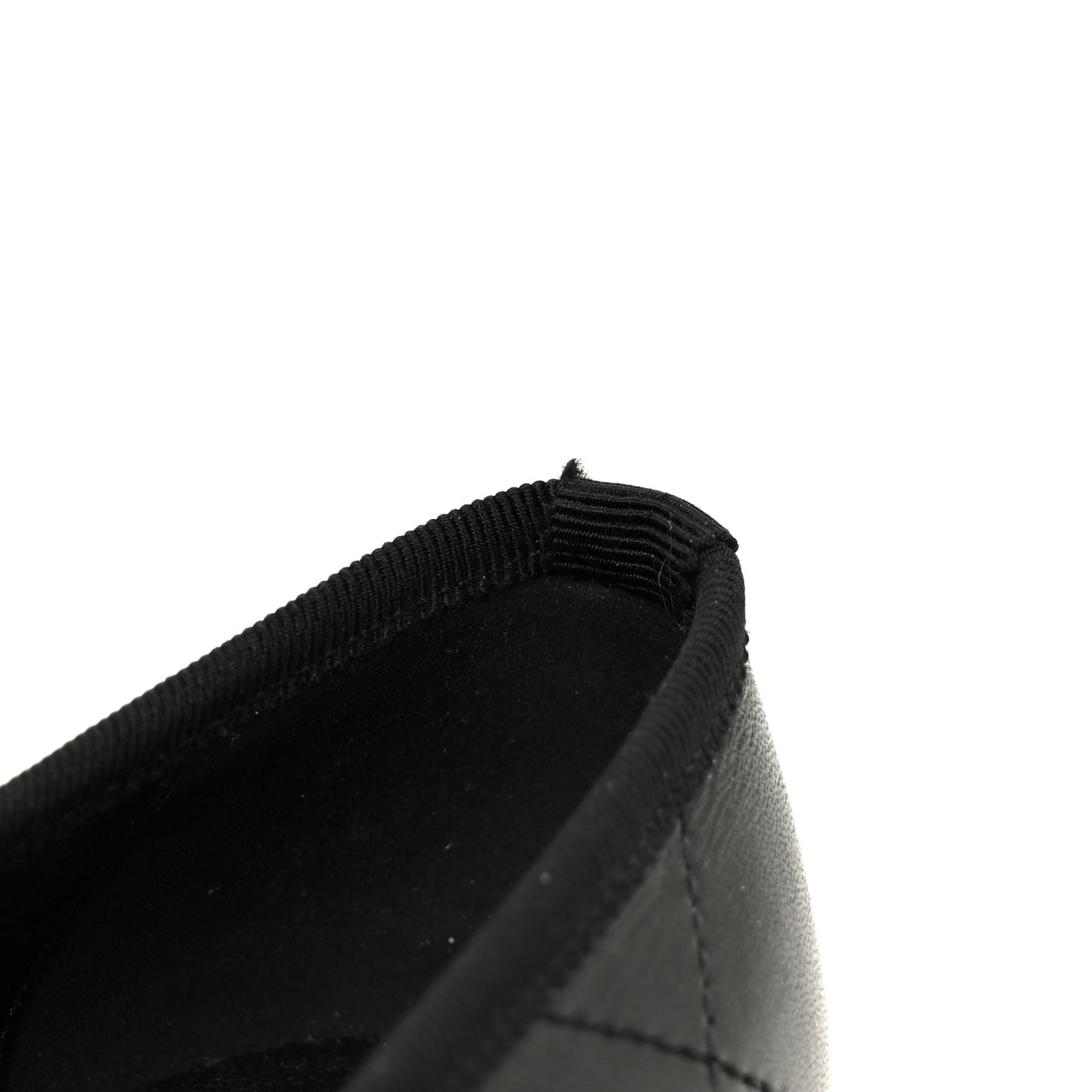 Lambskin Quilted CC Cambon Ballet Flats 38.5 Black White