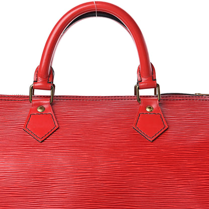 Louis Vuitton Epi Speedy 30 Castillan Red 12 of 13