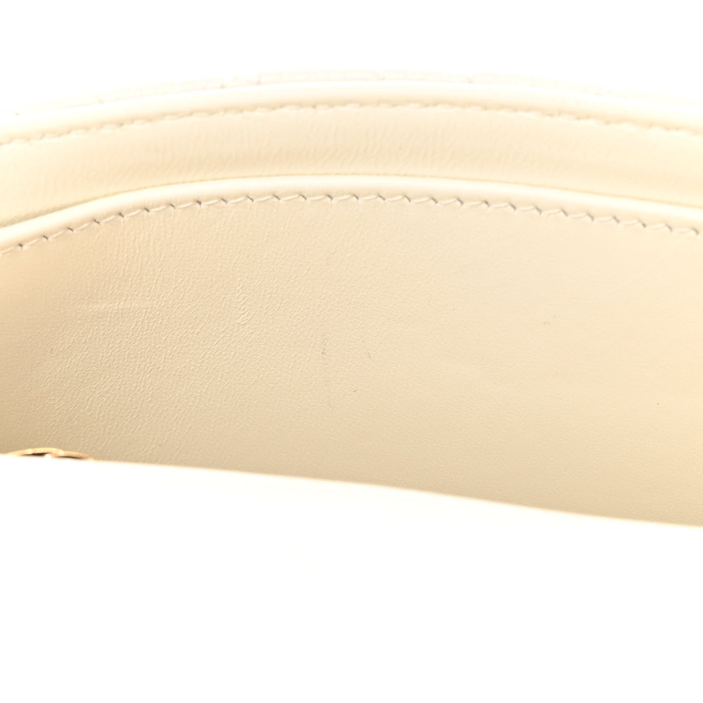 Calfskin Cannage Small Caro Bag Ivory