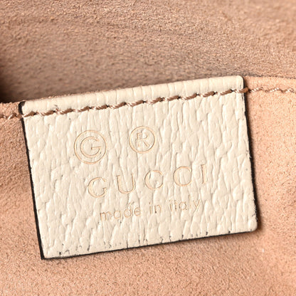 Gucci Textured Dollar Calfskin Web Small Ophidia Dome Shoulder Bag Mystic White 6 of 9