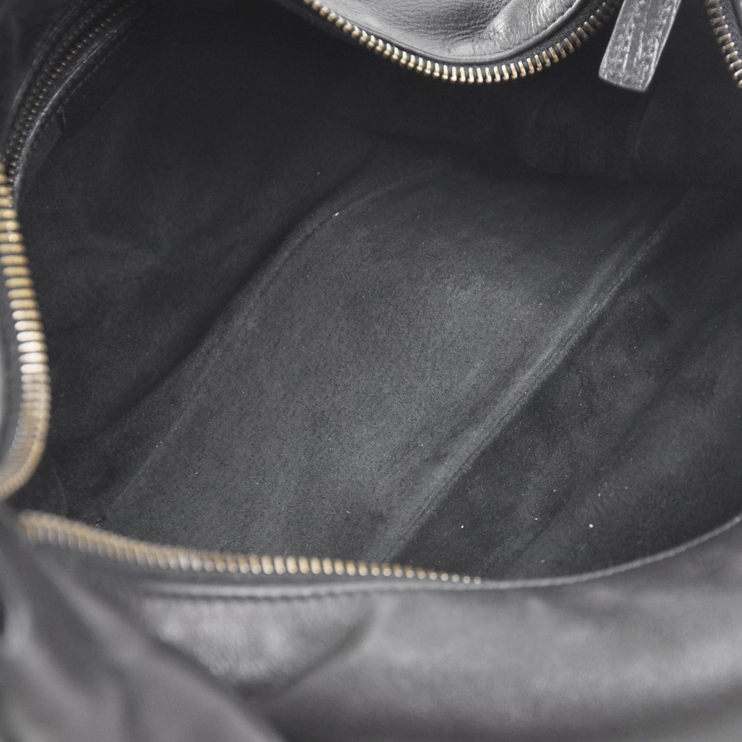 Leather Medium Horsebit Chain Hobo Black