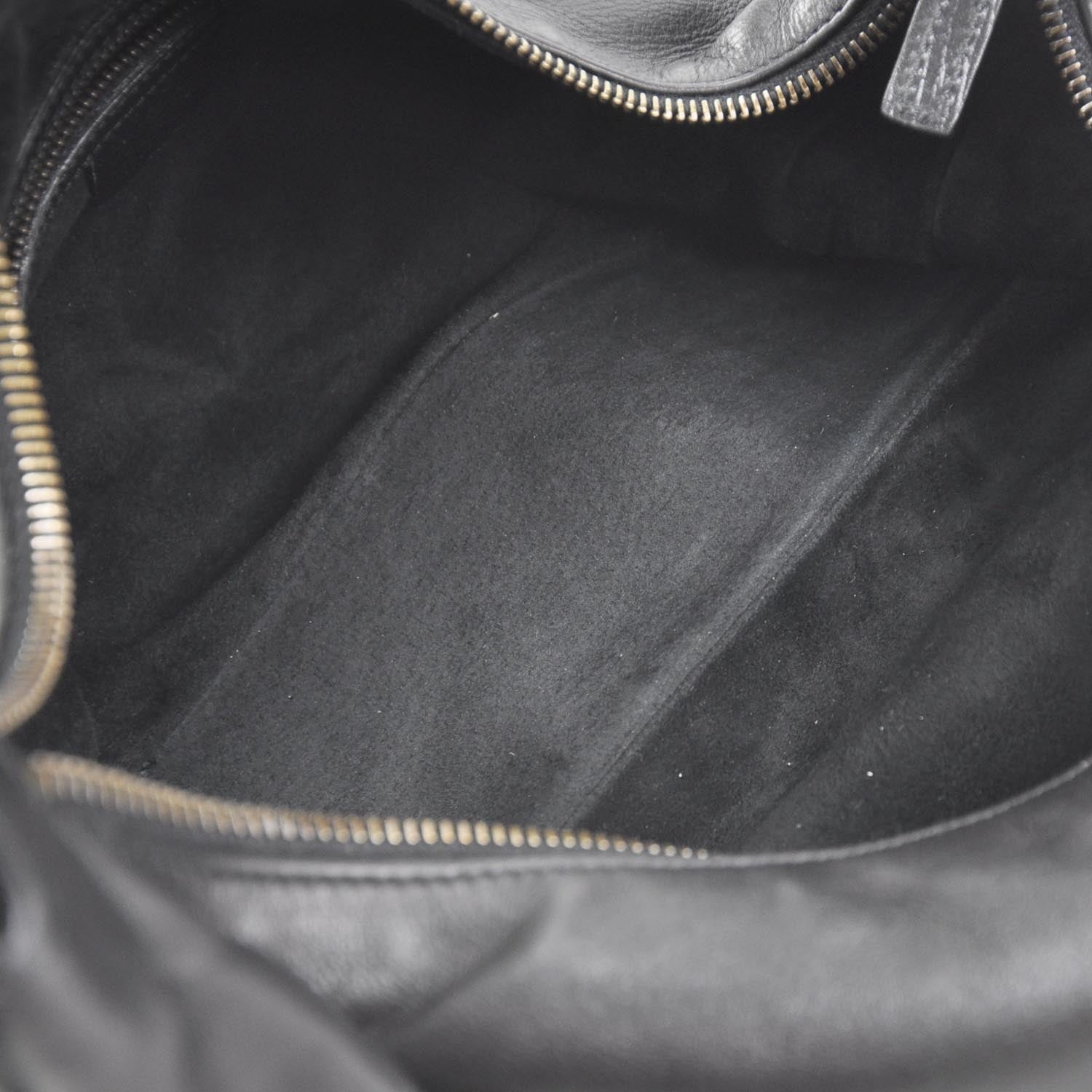 Gucci Leather Medium Horsebit Chain Hobo Black 6 of 8