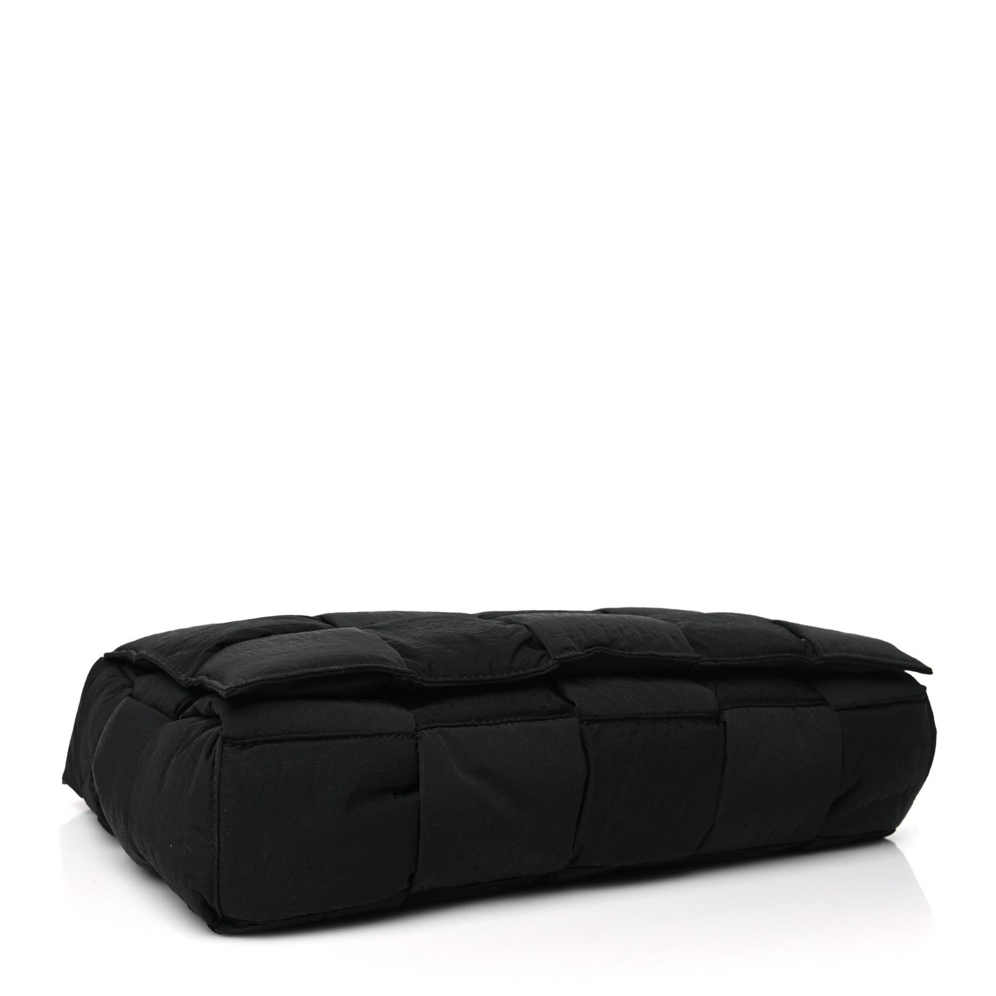 Nylon Intrecciato Padded Tech Maxi Cassette Bag Black