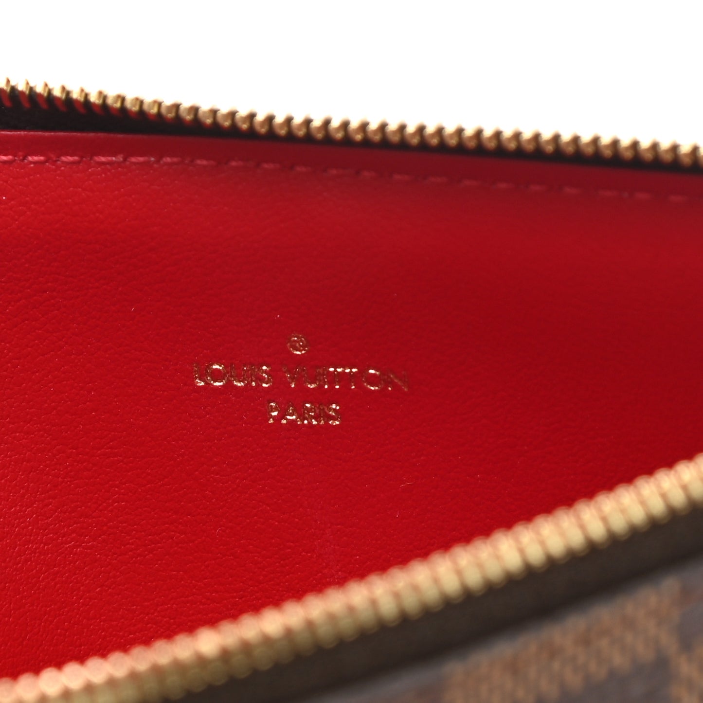 Damier Ebene Felicie Chain Wallet Zippered Insert