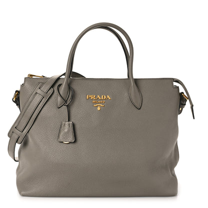Prada Vitello Phenix Shoulder Bag Argilla 1 of 9