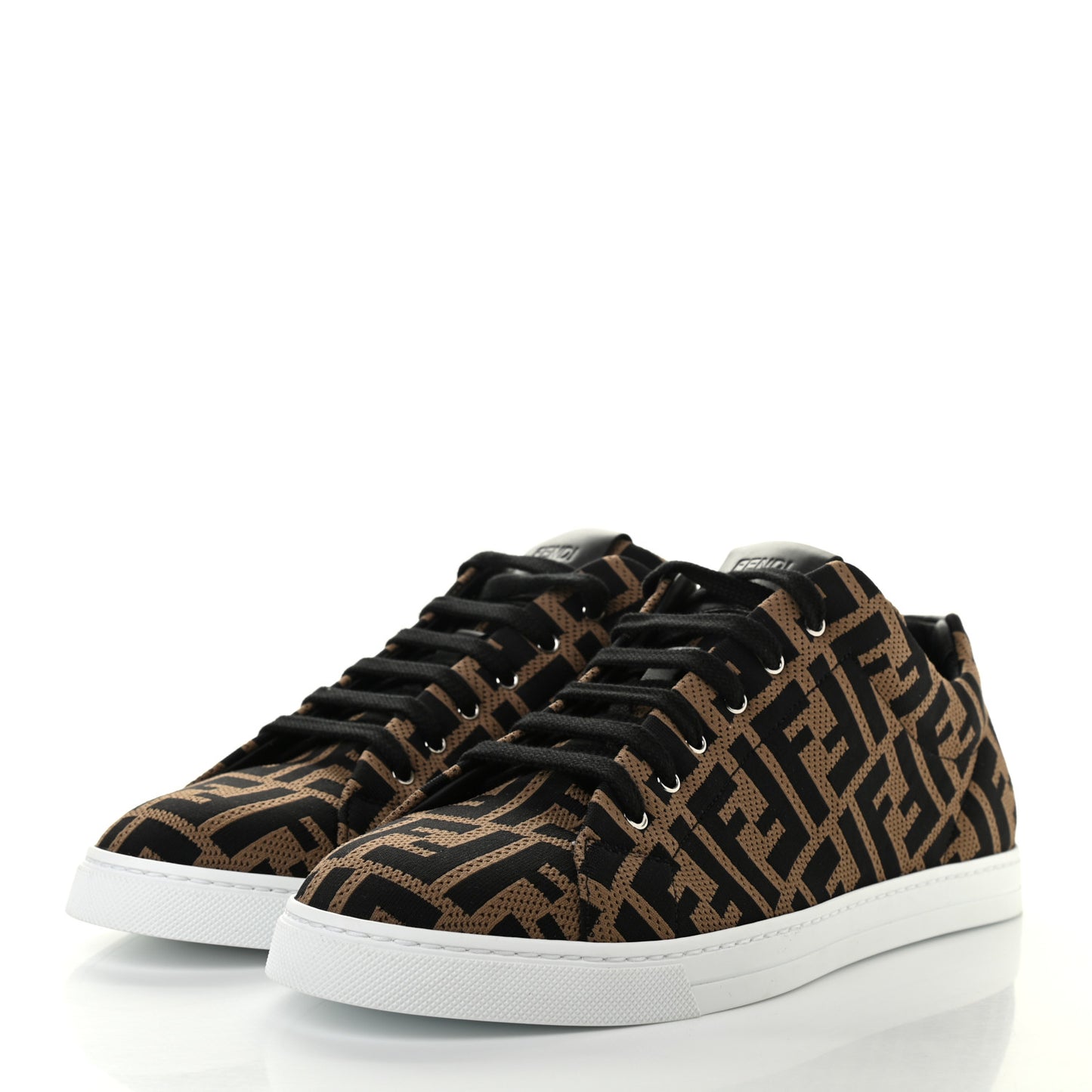 Tech Fabric FF Mens Lace Up Low Top Sneakers 7.5 Tobacco Black