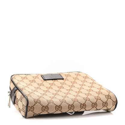 Gucci Monogram Dollar Calfskin Belt Bag Beige Ebony Testa di Moro Marrone Scuro 4 of 10