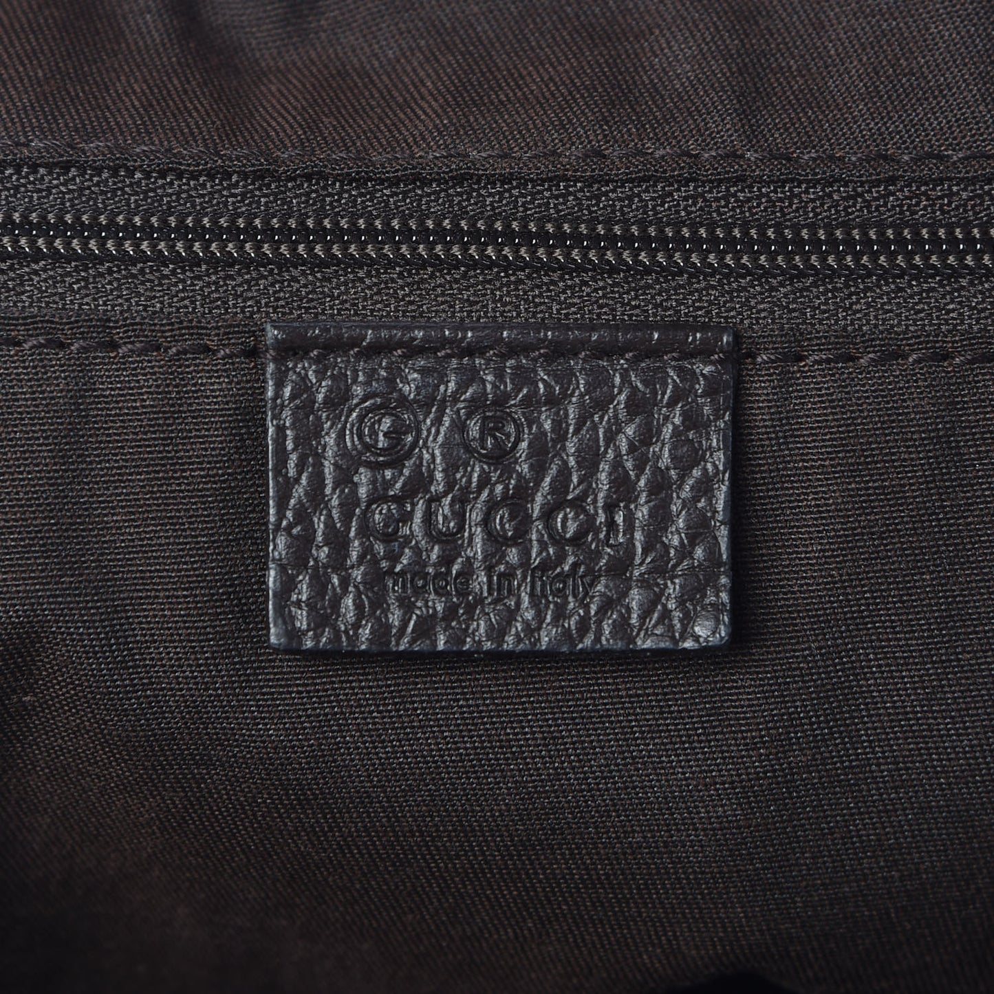 Denim Monogram Large Abbey Tote Dark Brown