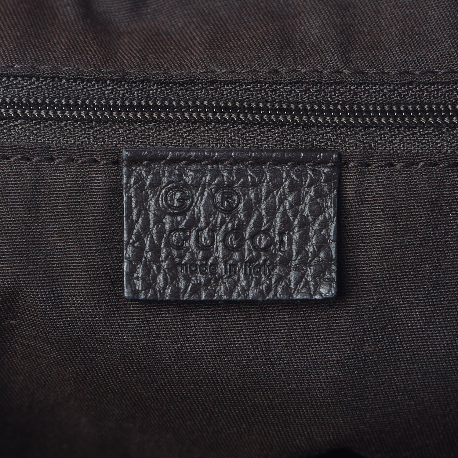 Gucci Denim Monogram Large Abbey Tote Dark Brown 6 of 10