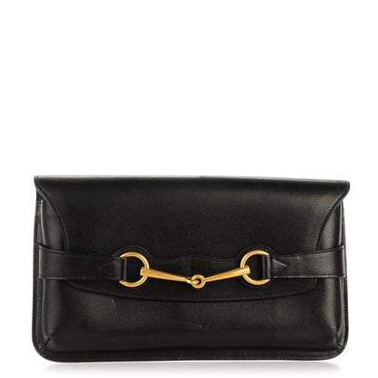 Gucci Calfskin Large Bright Bit Clutch Black 1 of 7