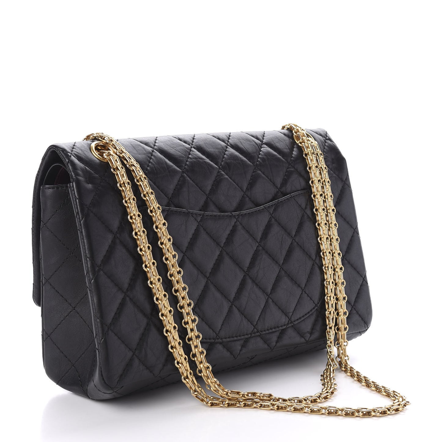 Aged Calfskin Quilted 2.55 Reissue 226 Flap Black