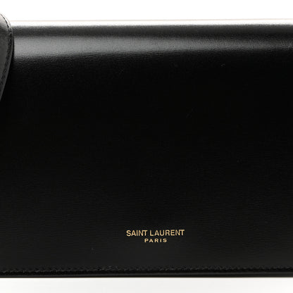 Saint Laurent Smooth Calfskin Monogram Crossbody Bag Black 7 of 9