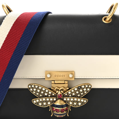 Gucci Calfskin Sylvie Web Queen Margaret Shoulder Bag Mystic White Black 8 of 10