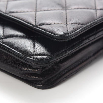 Chanel Lambskin Quilted Wallet On Chain WOC Black 10 of 12