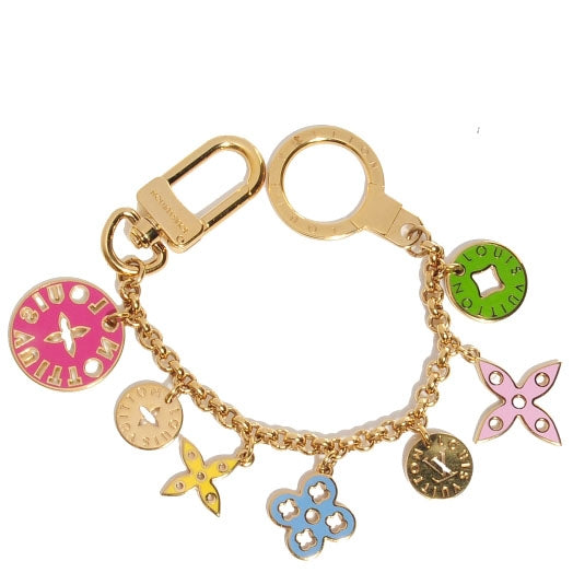 Monogram Multicolor Looping Chain Key Ring
