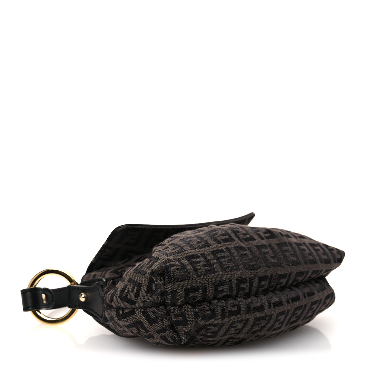 Fendi Zucchino Mini Chef Shoulder Bag Tobacco Moro Black 4 of 12