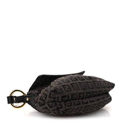 Fendi Zucchino Mini Chef Shoulder Bag Tobacco Moro Black 4 of 12
