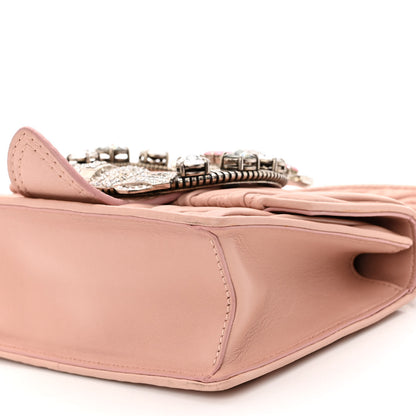 Miu Miu Nappa Matelasse Crystal Embellished Lady Shoulder Bag Orchidea 9 of 10